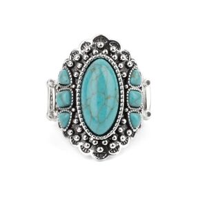 Turquoise and Silver Women's Ring